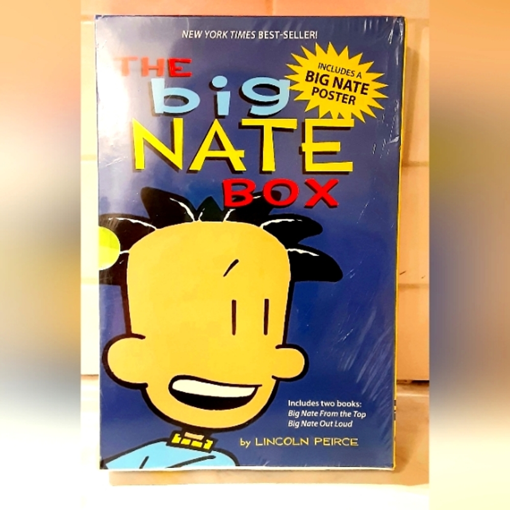 NEW Big Nate 2 Book Box Set & Poster Children's Boys Girls Elementary Kids Books